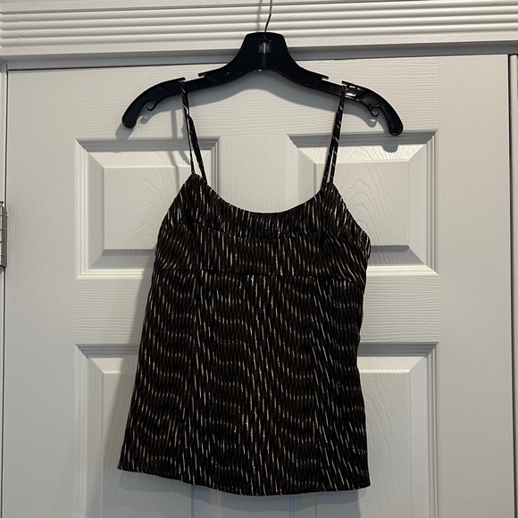 Banana Republic Brown and Black Patterned Tank top Size 4 - Picture 1 of 5